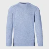 Cotton Melange Crewneck Sweater