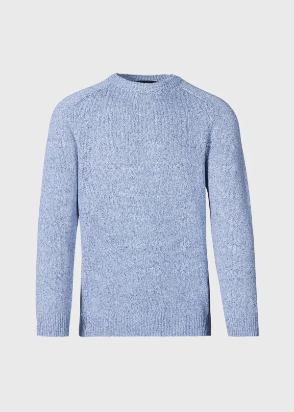 Cotton Melange Crewneck Sweater