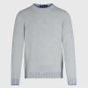 Cotton Mouliné Crewneck Sweater