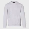 Cotton Multi Stitch Crewneck Sweater