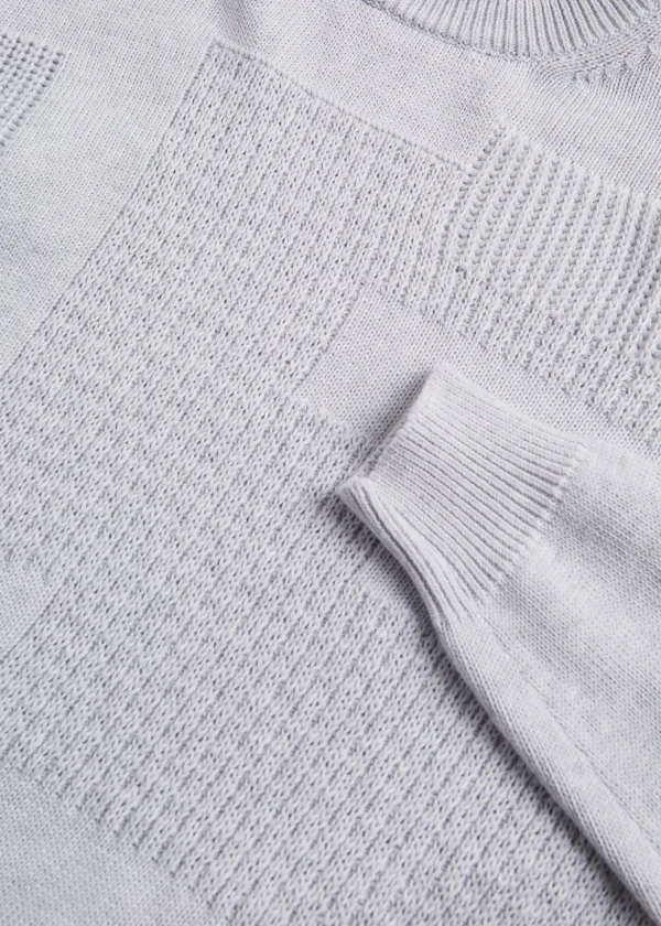 Cotton Multi Stitch Crewneck Sweater