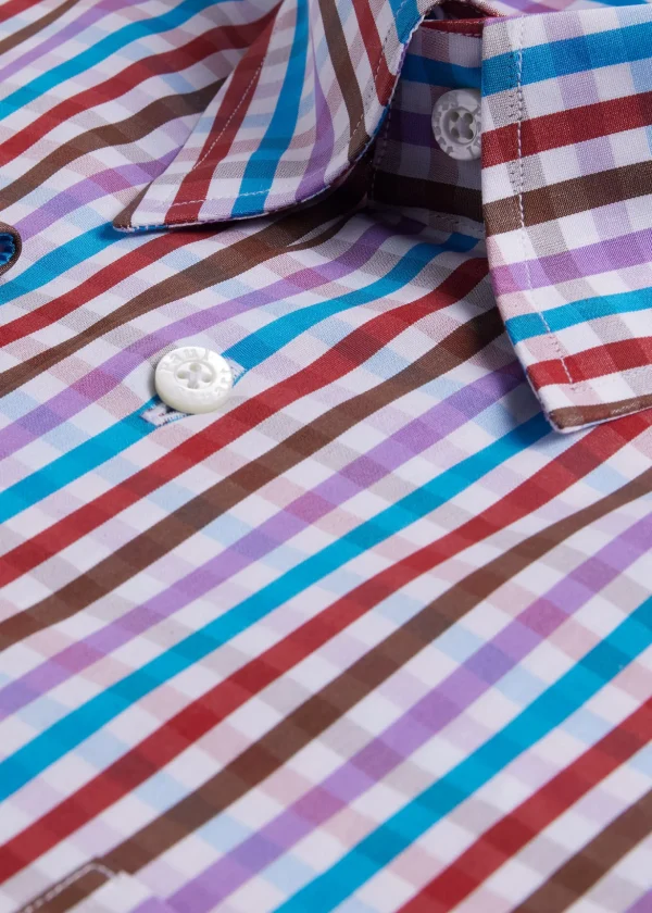Cotton Multicolor Check Sport Shirt