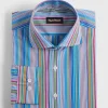Cotton Multicolor Stripe Sport Shirt