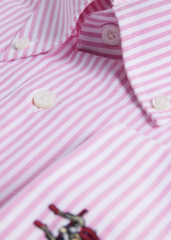 Cotton Oxford Stripe Sport Shirt