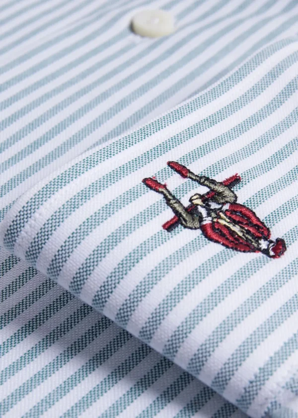 Cotton Oxford Stripe Sport Shirt