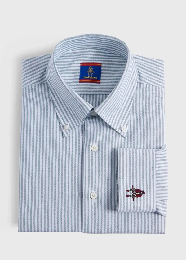Cotton Oxford Striped Sport Shirt