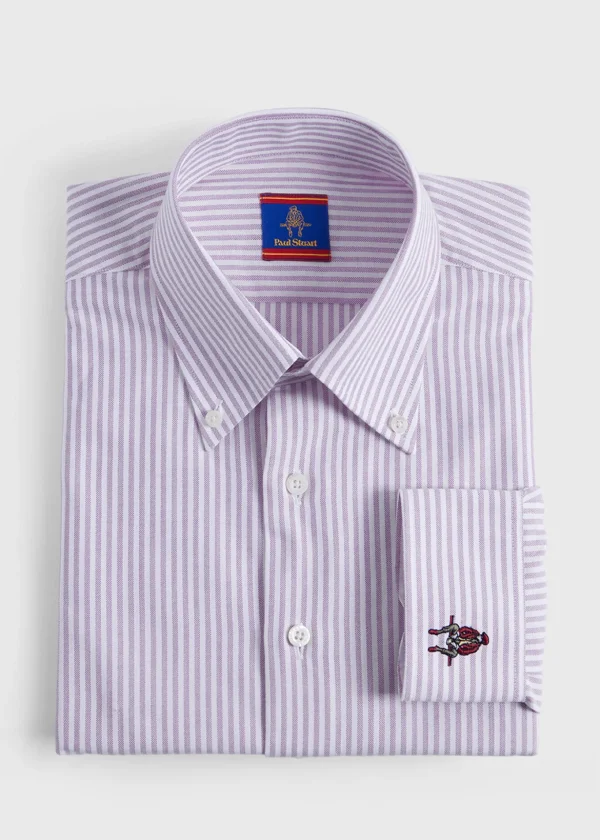 Cotton Oxford Striped Sport Shirt