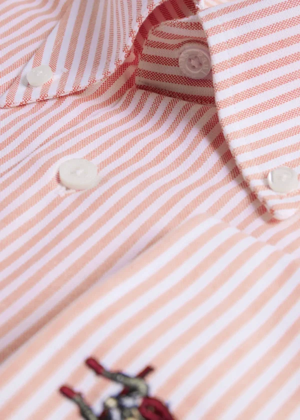 Cotton Oxford Striped Sport Shirt