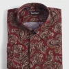 Cotton Paisley Print Sport Shirt