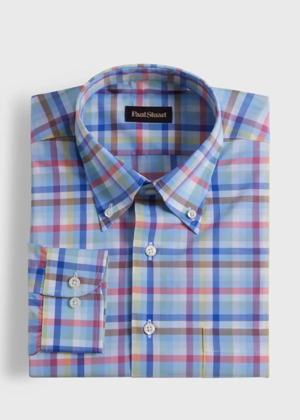 Cotton Plaid Sport Shirt