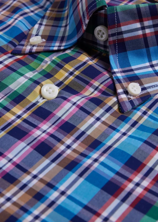 Cotton Plaid Sport Shirt