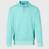 Cotton Stripe Long Sleeve Polo
