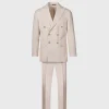 Double Breasted Linen Suit