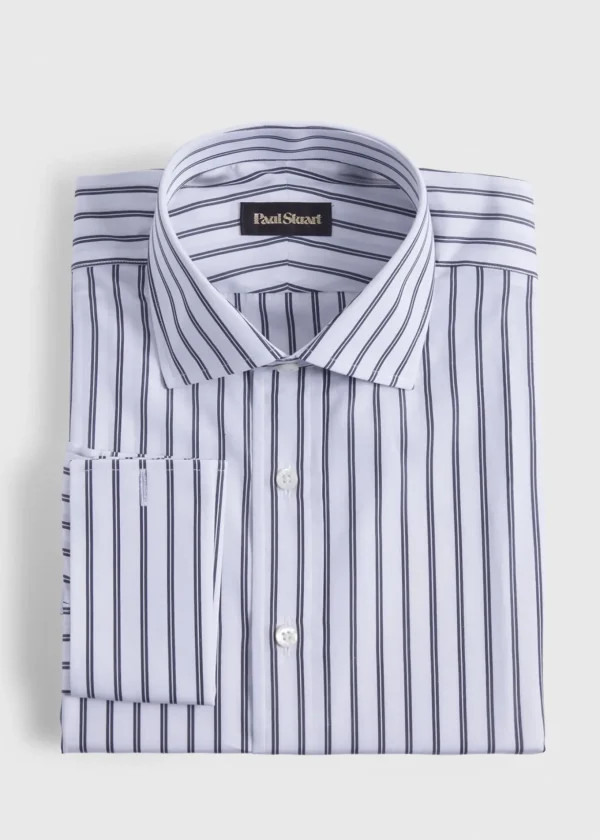 Double Track Grey Stripe Dress Shirt