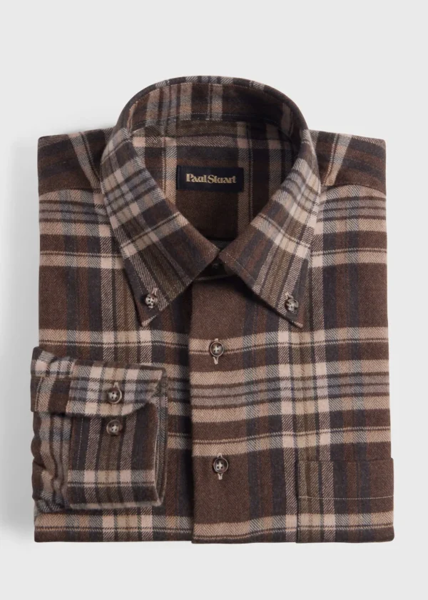 Flannel Plaid Sport Shirt