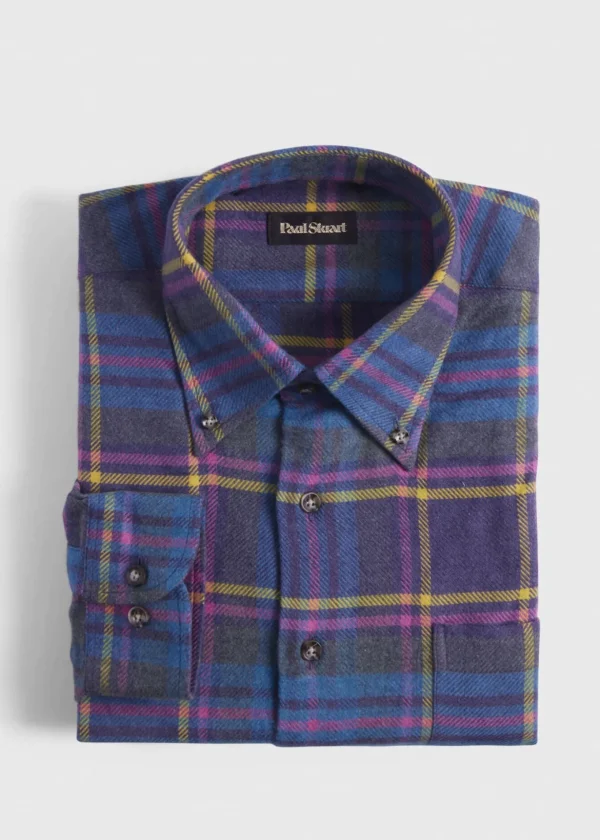 Flannel Plaid Sport Shirt