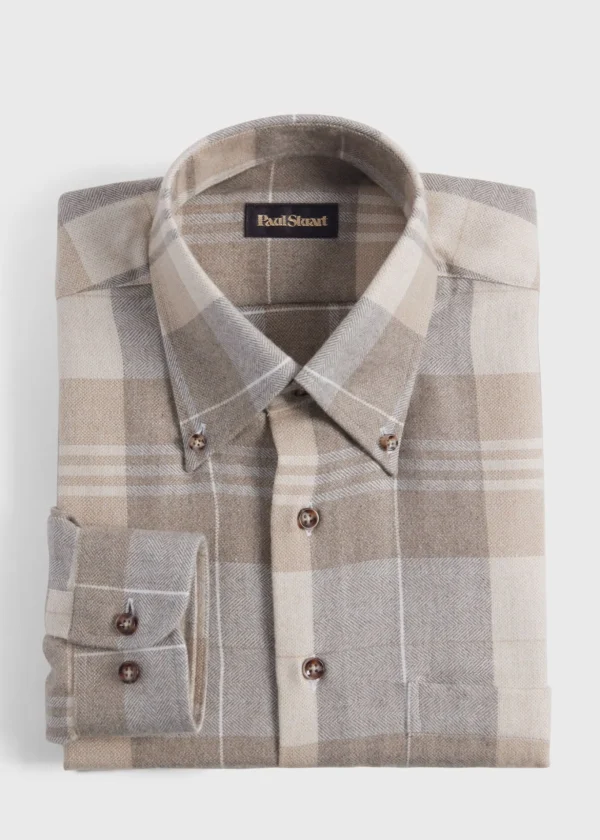 Flannel Plaid Sport Shirt