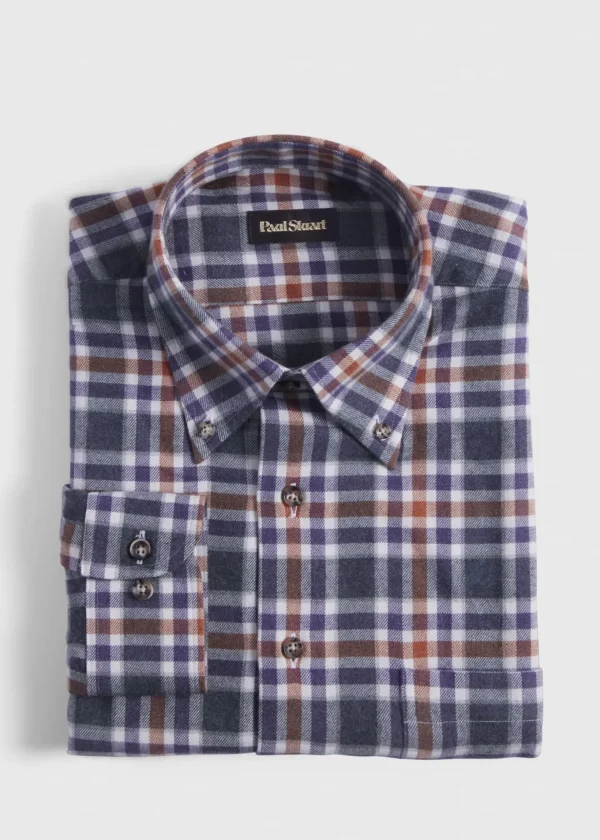 Flannel Plaid Sport Shirt
