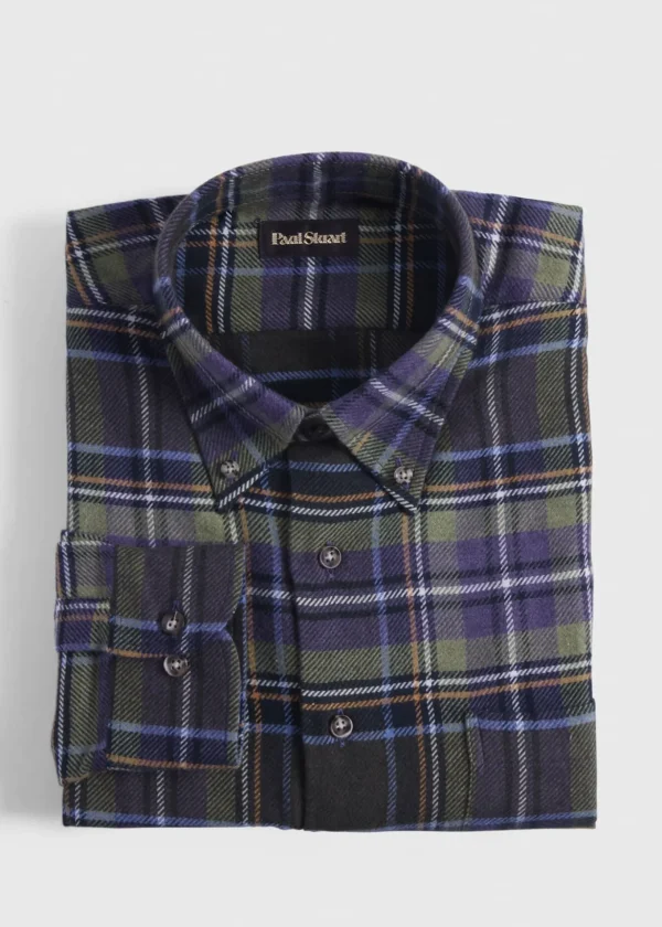 Flannel Plaid Sport Shirt