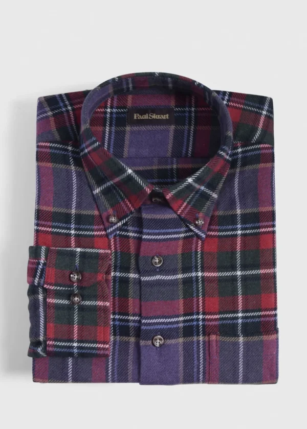 Flannel Plaid Sport Shirt