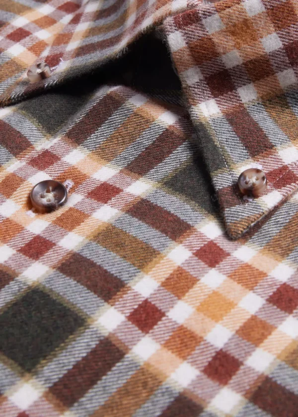 Flannel Plaid Sport Shirt