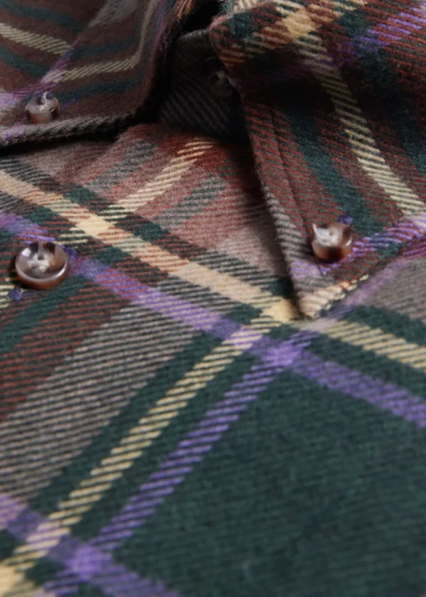 Flannel Plaid Sport Shirt