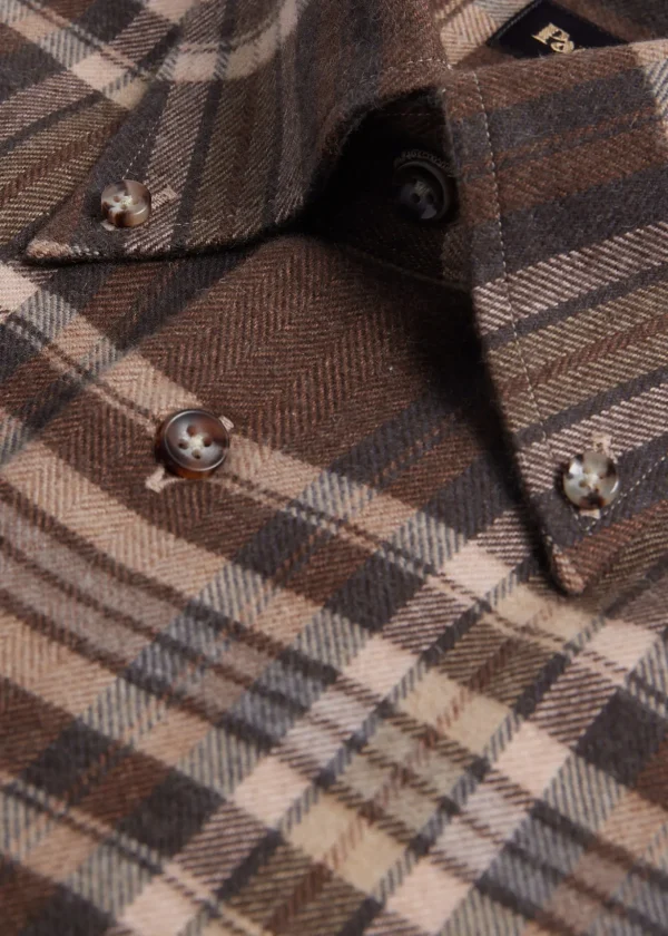 Flannel Plaid Sport Shirt