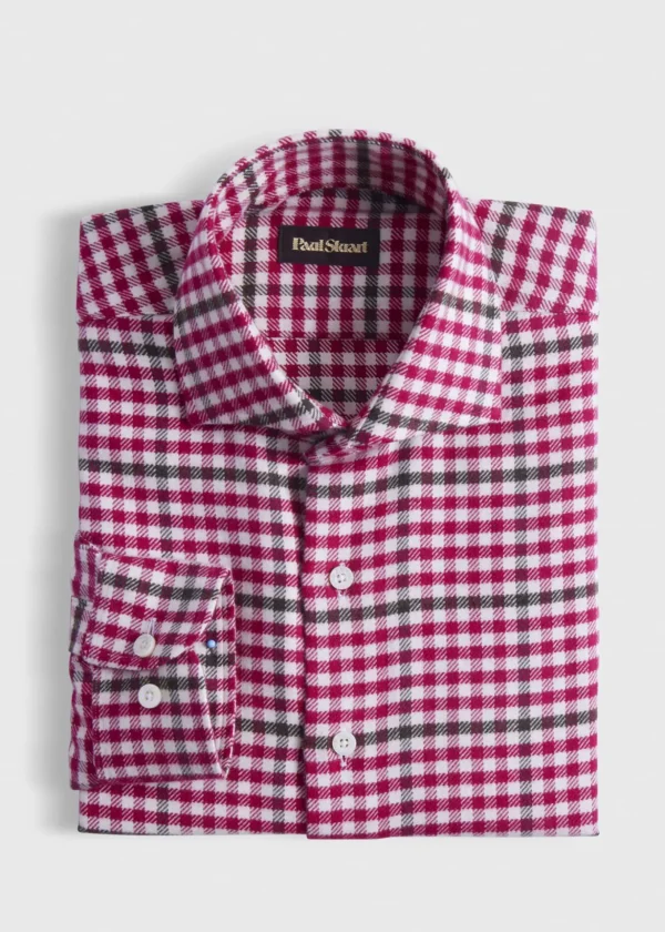 Flannel Small Plaid Sport Shirt