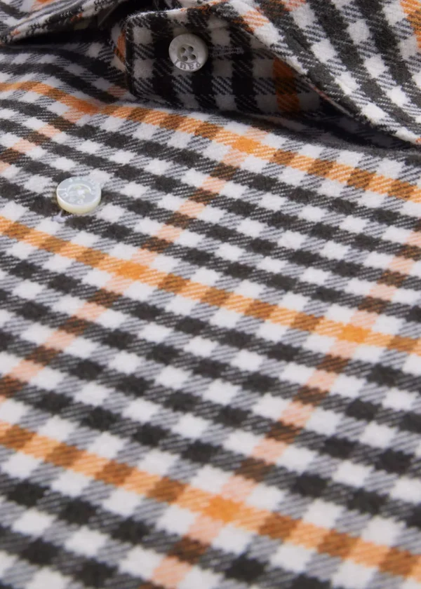 Flannel Small Plaid Sport Shirt