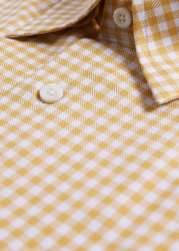 Gingham Check Twill Sport Shirt