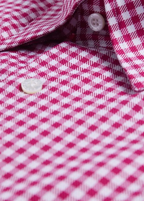 Gingham Check Twill Sport Shirt