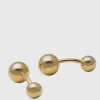 Gold Double-Sided Ball Cufflinks