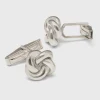 Gold Plated Sterling Silver Knot Cufflink & Stud Set