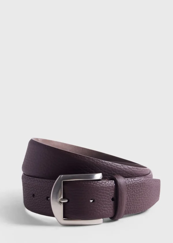 Grain Leather Reversible Belt