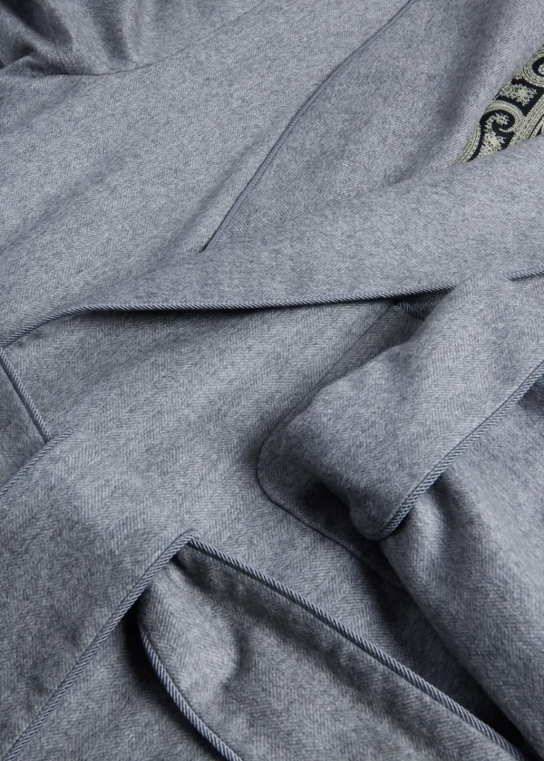 Grey Herringbone Robe