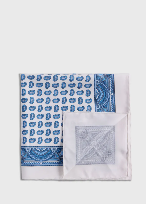 Habotai Silk Paisley Pocket Square