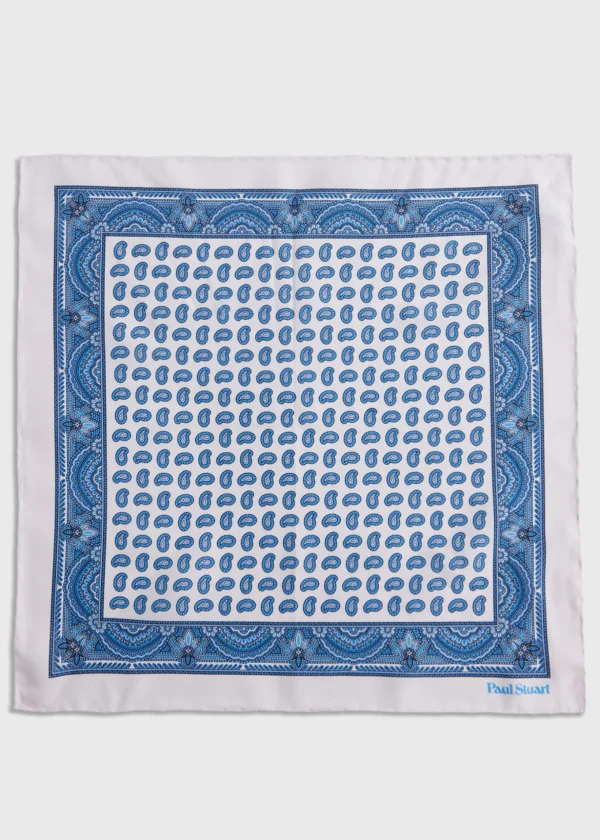 Habotai Silk Paisley Pocket Square