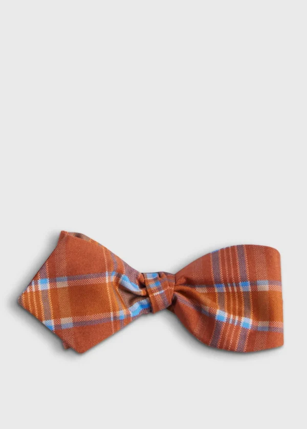 Habotai Silk Plaid Bow Tie