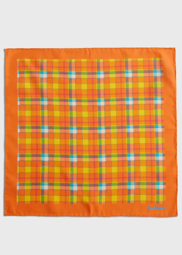 Habotai Silk Plaid Pocket Square
