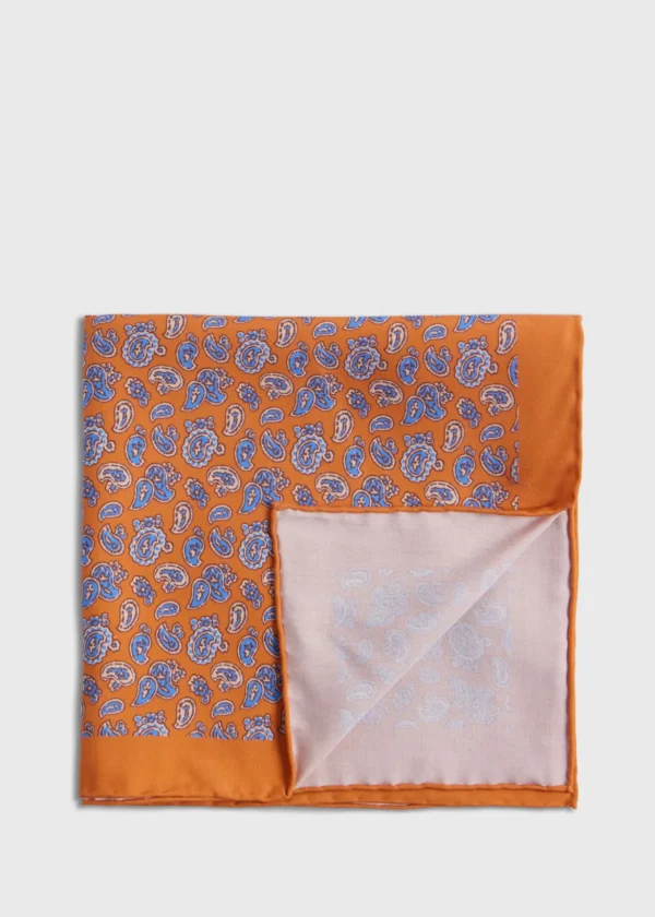 Habotai Silk Tossed Pine Pocket Square