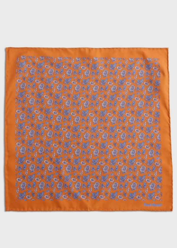 Habotai Silk Tossed Pine Pocket Square