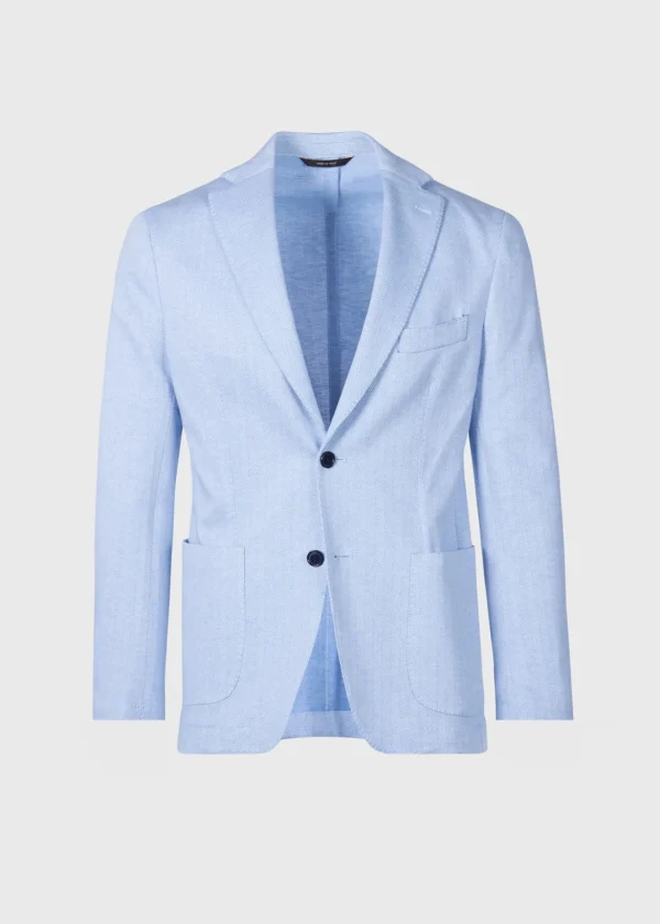 Herringbone Cotton Jersey Jacket