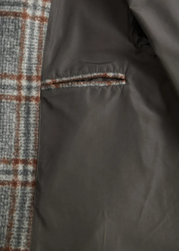Hooded Plaid Coat