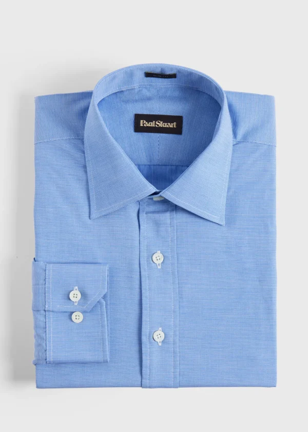 Horizontal Stripe Slim Fit Dress Shirt