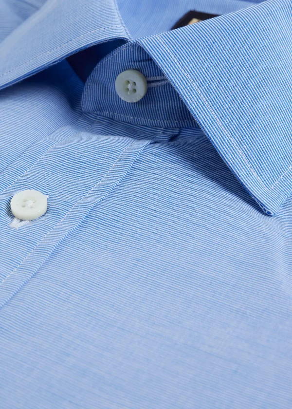 Horizontal Stripe Slim Fit Dress Shirt