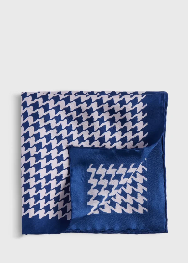 Houndstooth Silk Pocket Square