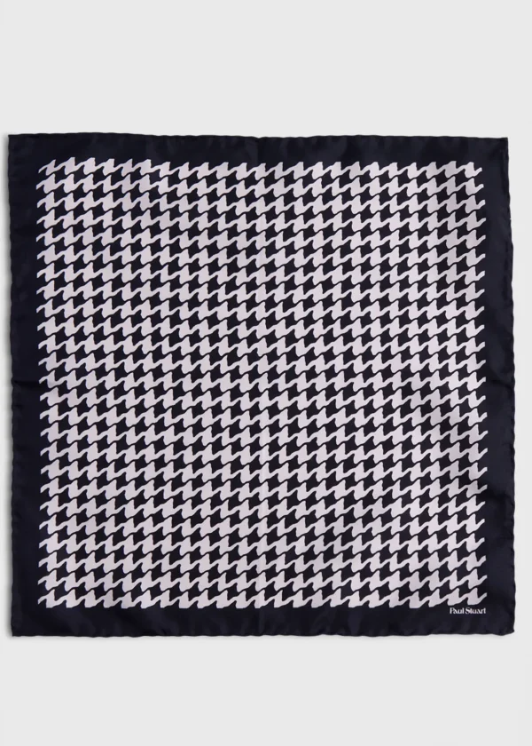 Houndstooth Silk Pocket Square