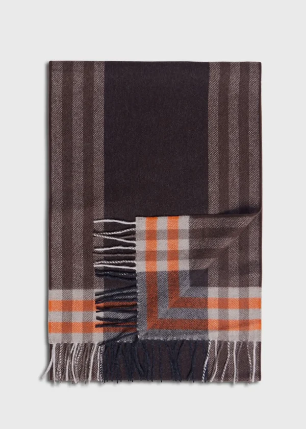 Lambswool & Cashmere Plaid Scarf