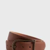 Leather Belt With Brass Buckle