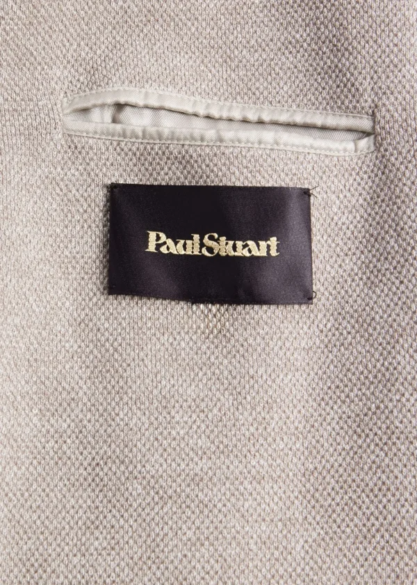 Linen & Cotton Piqué Knit Blazer